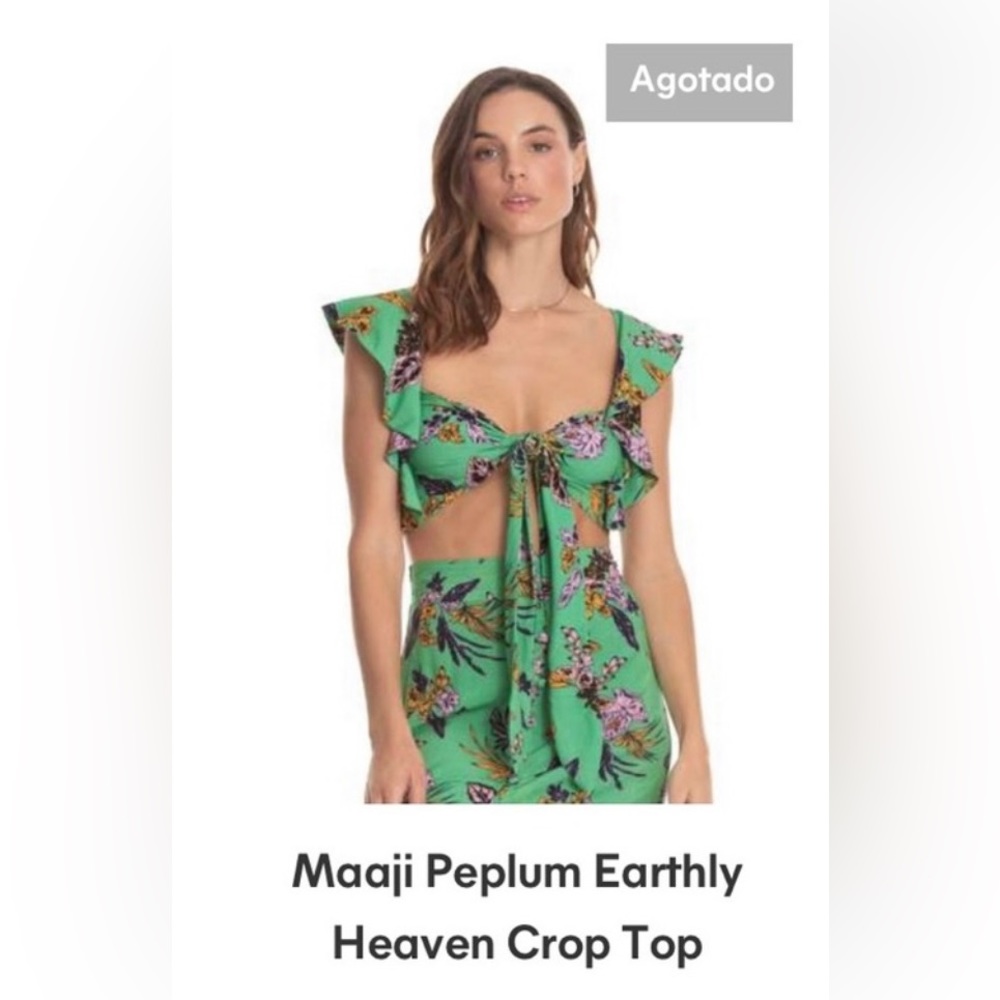 Maaji Top - Andromeda green crop top